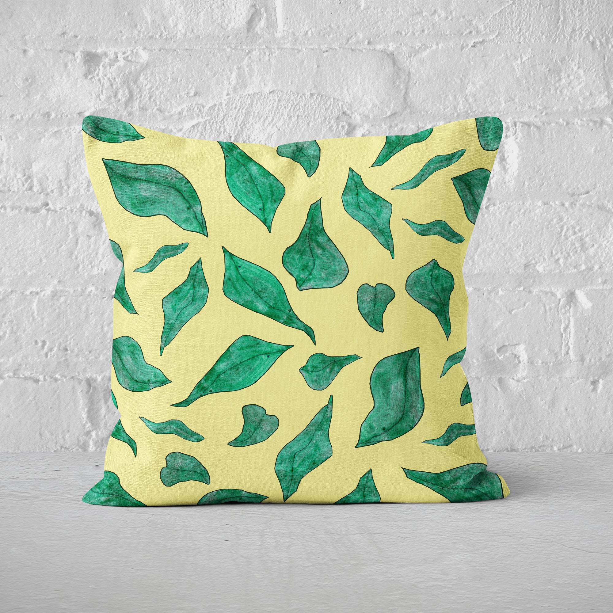 Pillow Cover Feature Art 'Fall' - Yellow - Cotton Twill