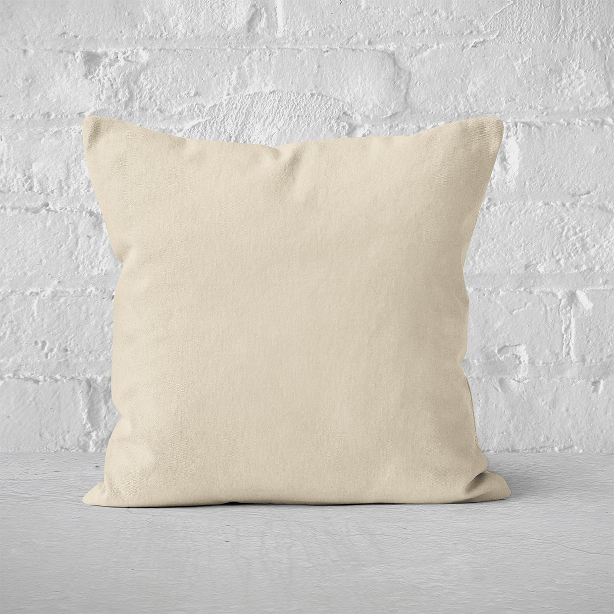 Pillow Cover Art Feature 'Solid' - Beige - Cotton Twill