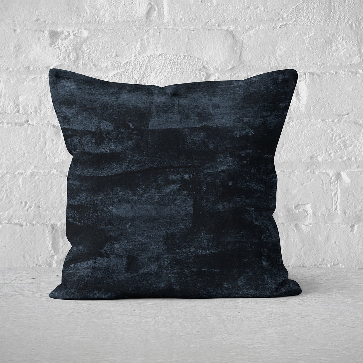 Pillow Cover Art Feature 'Satillite' - Black & Blue - Cotton Twill
