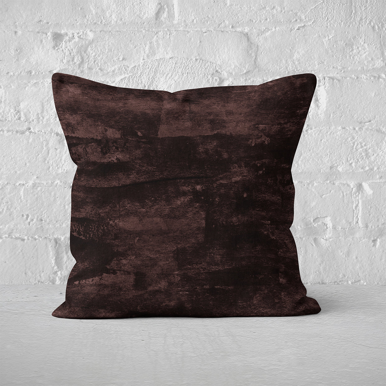 Pillow Cover Art Feature 'Satellite' - Black & Brown - Cotton Twill