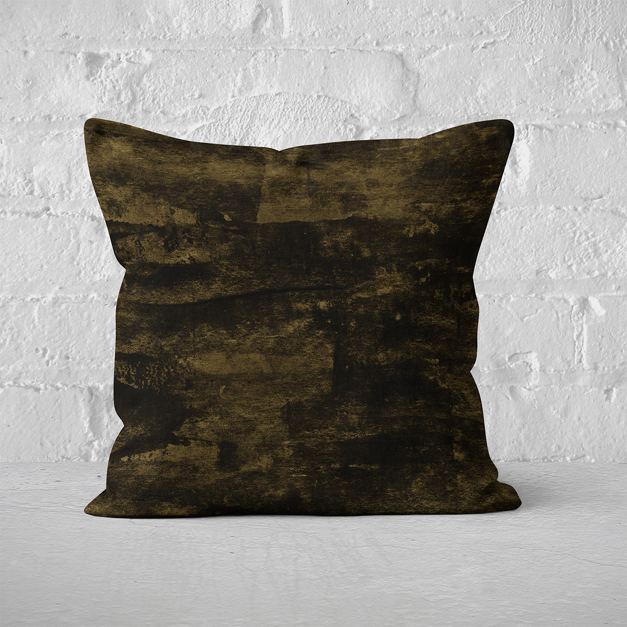 Pillow Cover Art Feature 'Satellite' - Black & Tan - Cotton Twill
