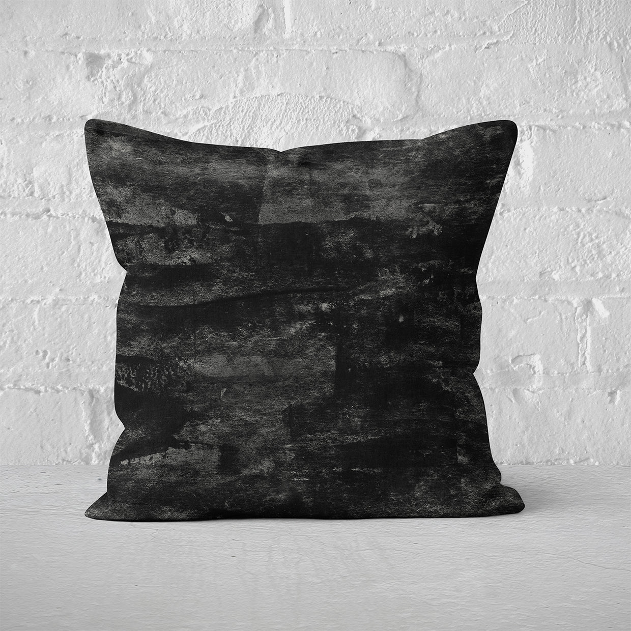 Pillow Cover Art Feature 'Satellite' - Black & Grey - Cotton Twill