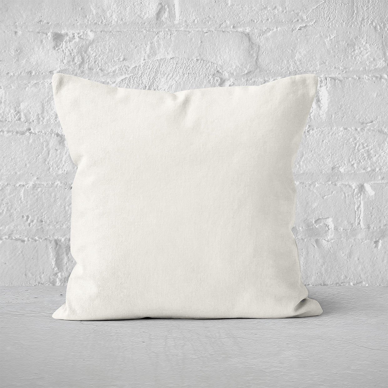 Pillow Cover Art Feature 'Solid' - Bone White - Cotton Twill