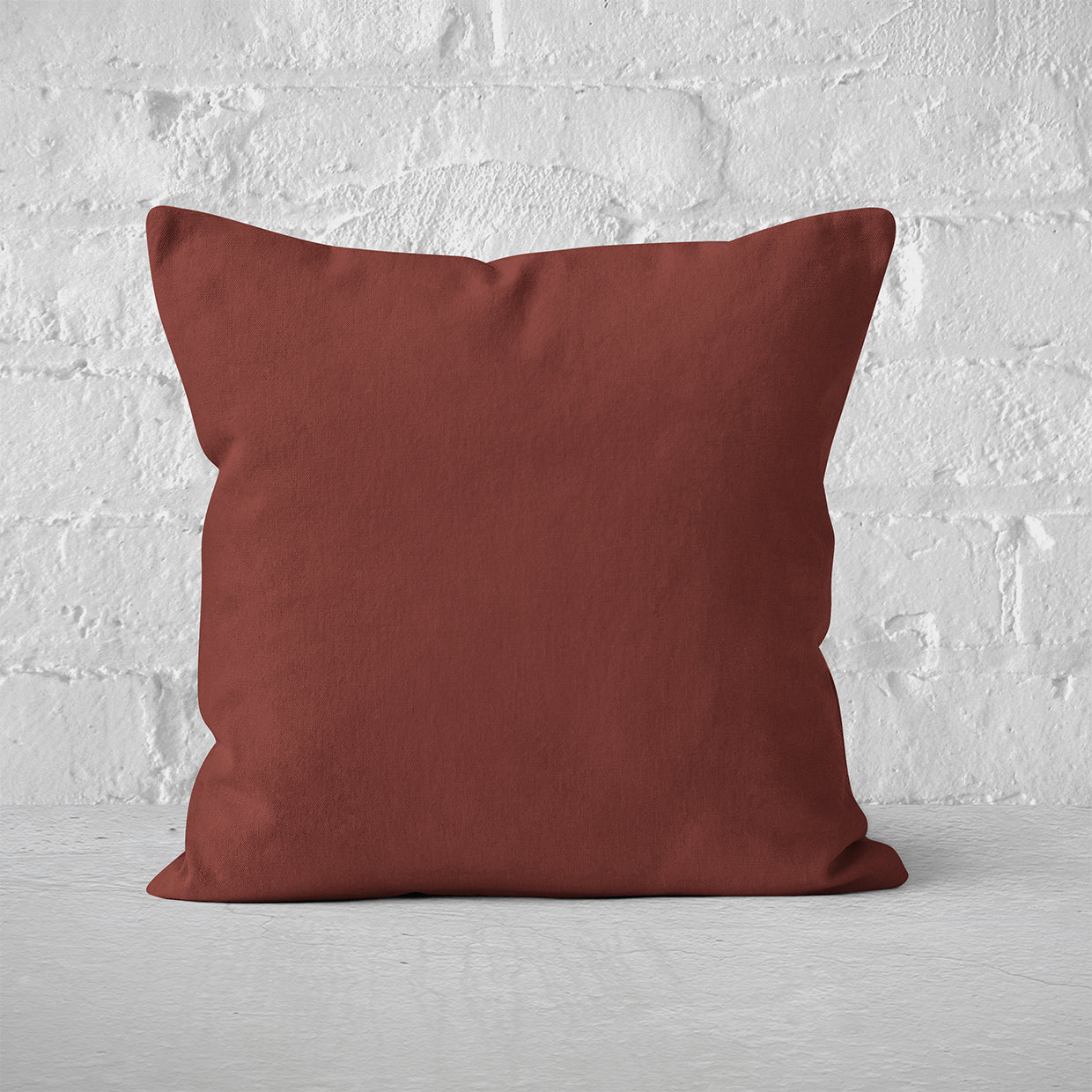 Pillow Cover Art Feature 'Solid' - Brown - Cotton Twill