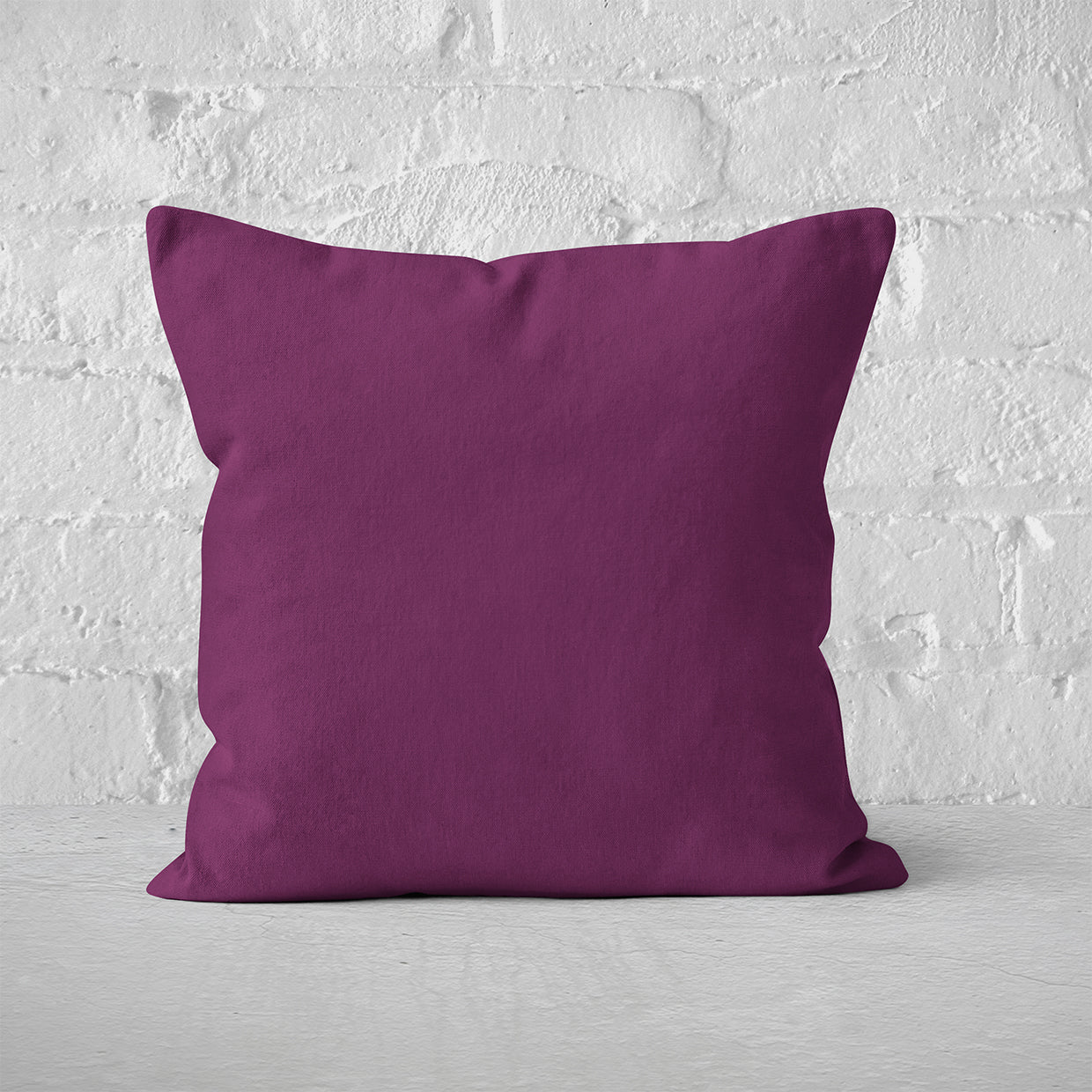 Pillow Cover Art Feature 'Solid' - Burgundy - Cotton Twill