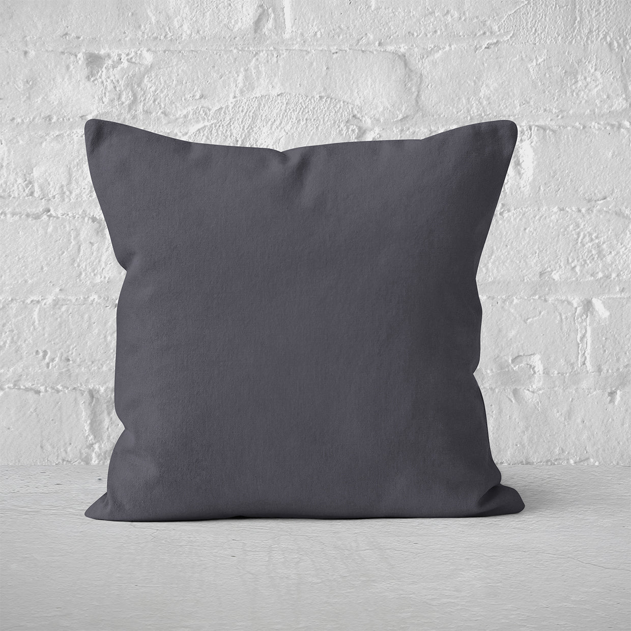 Pillow Cover Art Feature 'Solid' - Dark Grey - Cotton Twill