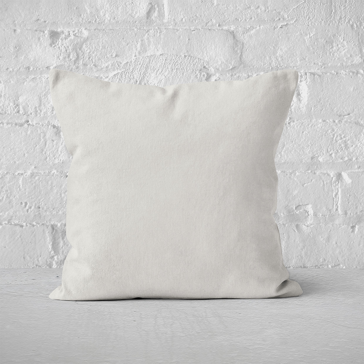 Pillow Cover Art Feature 'Solid' - Light Grey - Cotton Twill