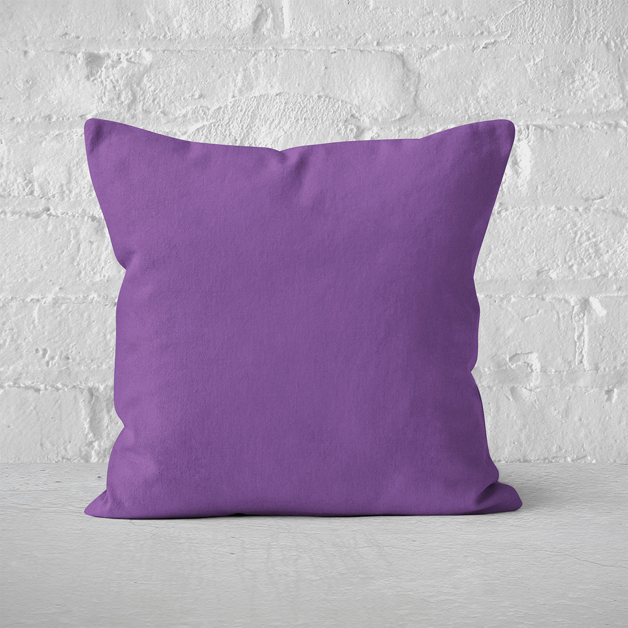 Pillow Cover Art Feature 'Solid' - Purple - Cotton Twill