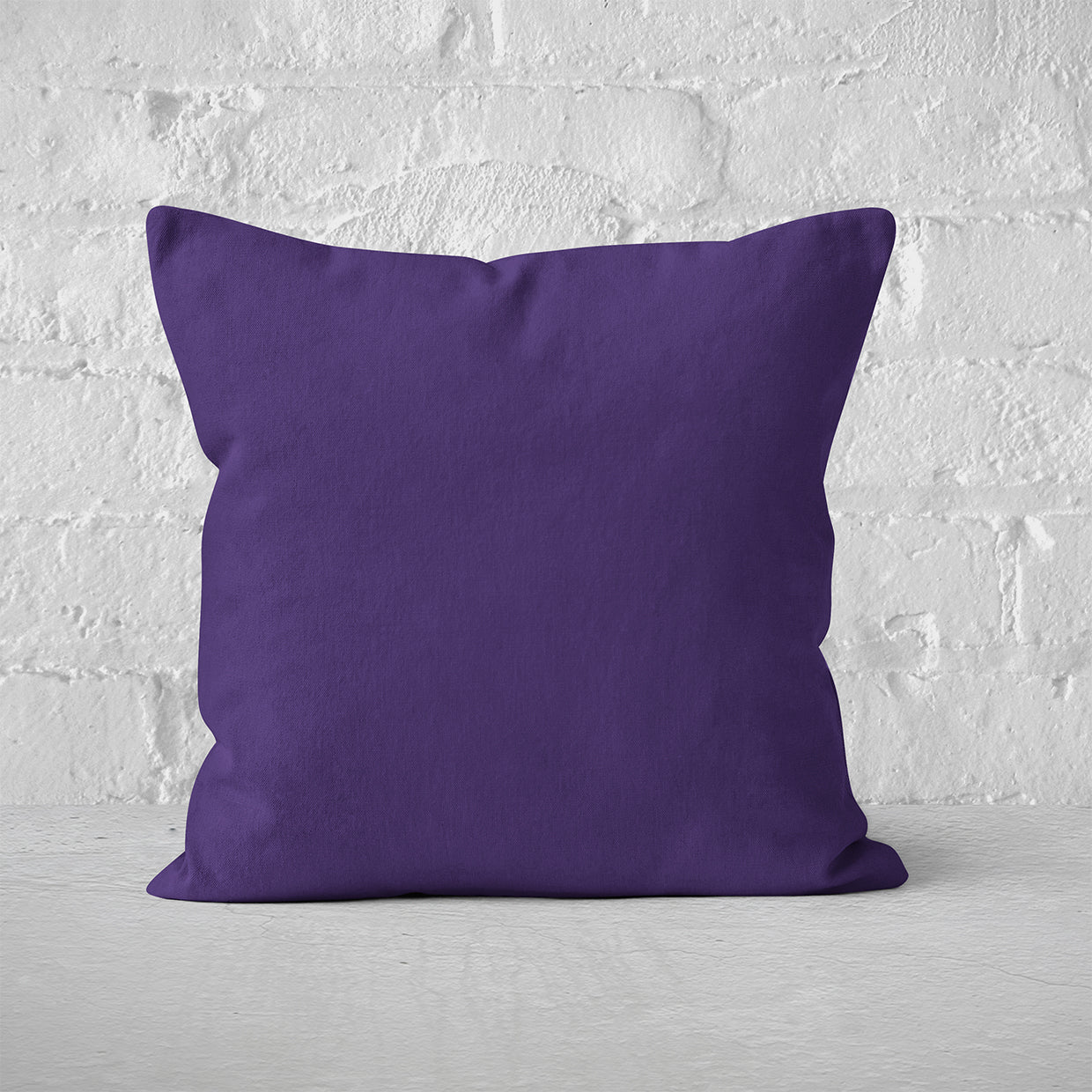 Pillow Cover Art Feature 'Solid' - Royal Purple - Cotton Twill