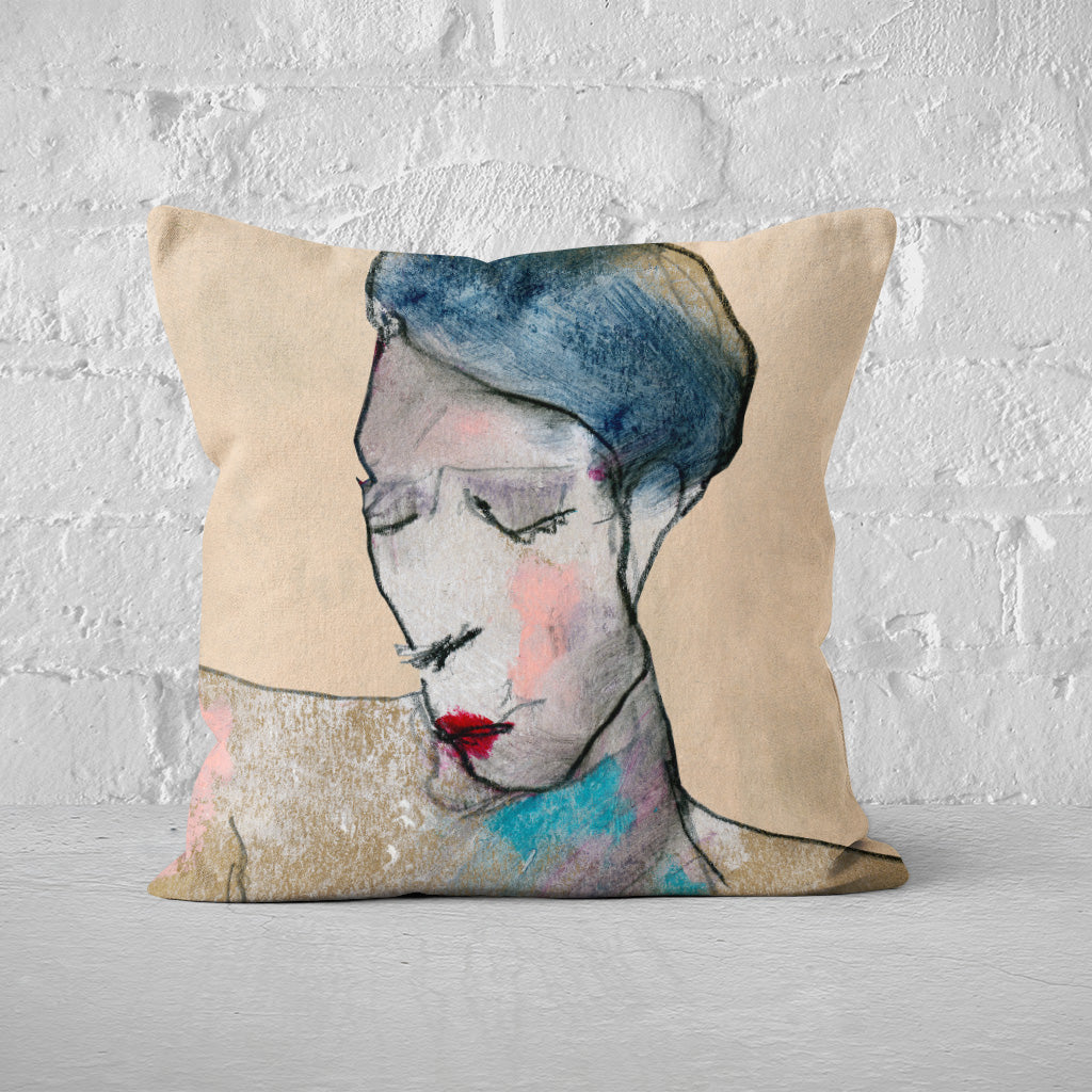 Pillow Cover Feature Art 'Eleanor' - Bone - Cotton Twill