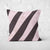 Pillow Cover Art Feature 'Contours' - Pink & Dark Brown - Cotton Twill