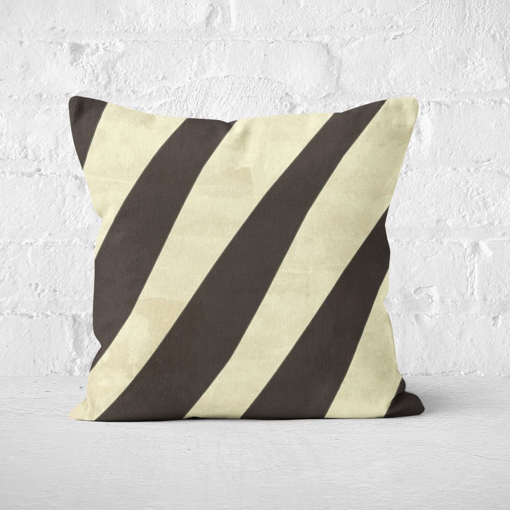 Pillow Cover Art Feature 'Contours' - Yellow & Brown - Cotton Twill