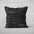 Pillow Cover Art Feature 'Horizon 13' - Black & Dark Grey - Cotton Twill