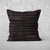 Pillow Cover Art Feature 'Horizon 13' - Black & Dark Brown - Cotton Twill
