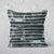 Pillow Cover Art Feature 'Horizon 13' - Black & Teal - Cotton Twill