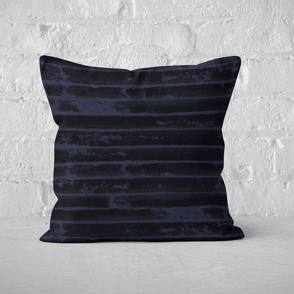 Pillow Cover Art Feature 'Horizon 13' - Dark Purple & Black - Cotton Twill