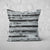 Pillow Cover Art Feature 'Horizon 13' - Light Grey & Black - Cotton Twill