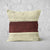 Pillow Cover Art Feature 'Horizon' - Dark Red Stripe and Yellow - Cotton Twill