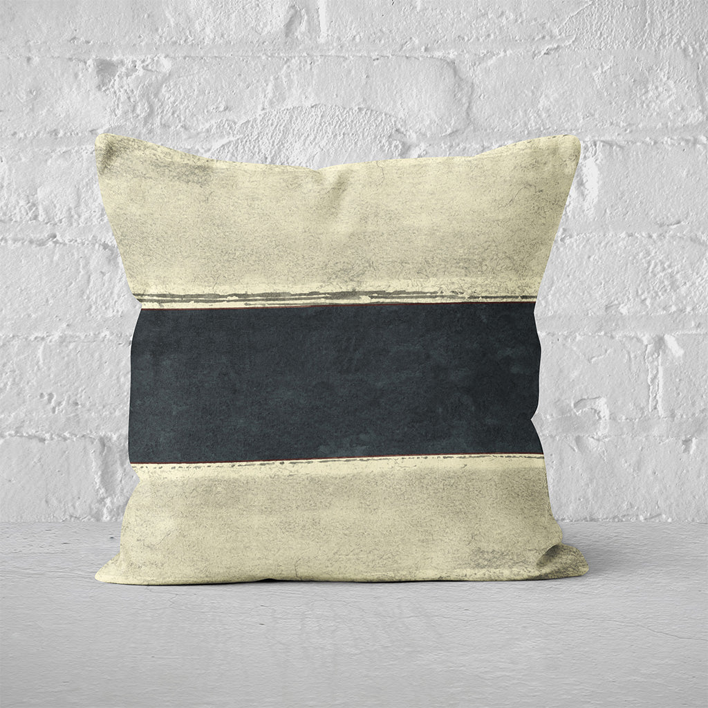 Pillow Cover Art Feature 'Horizon' - Yellow & Blue - Cotton Twill