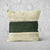 Pillow Cover Art Feature 'Horizon' - Yellow & Dark Green - Cotton Twill