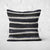 Pillow Cover Feature Art '6 Stripes' - Bone and Black
