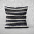 Pillow Cover Feature Art 'Songlines' - Black & Bone - Cotton Twill