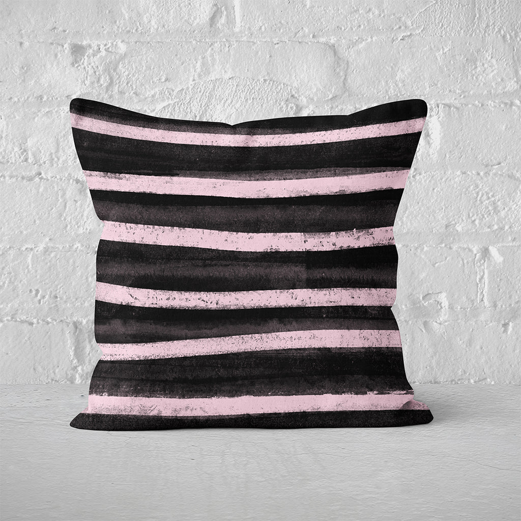 Pillow Cover Feature Art 'Songlines' - Dark Red - Cotton Twill