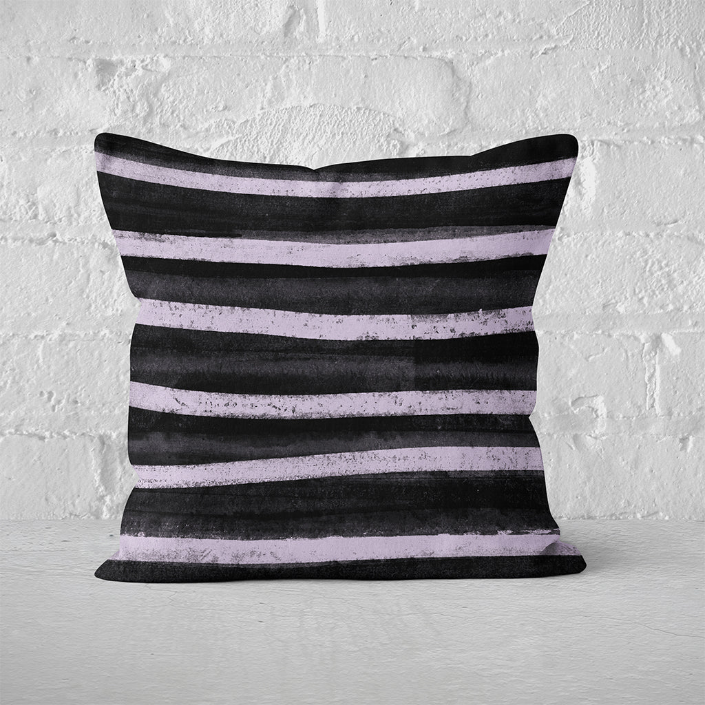 Pillow Cover Feature Art 'Songlines' - Dark Violet - Cotton Twill