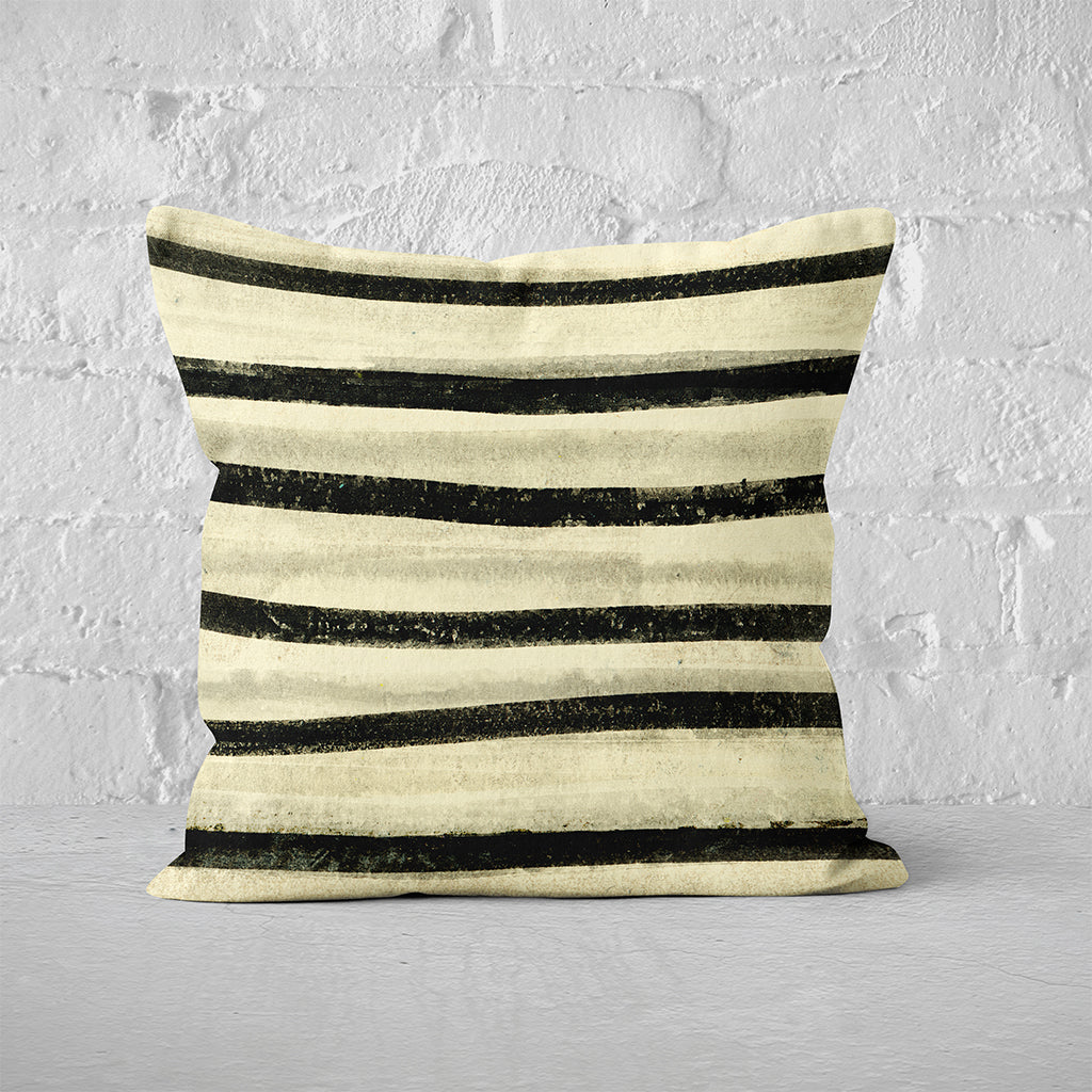 Pillow Cover Feature Art 'Songlines' - Yellow - Cotton Twill