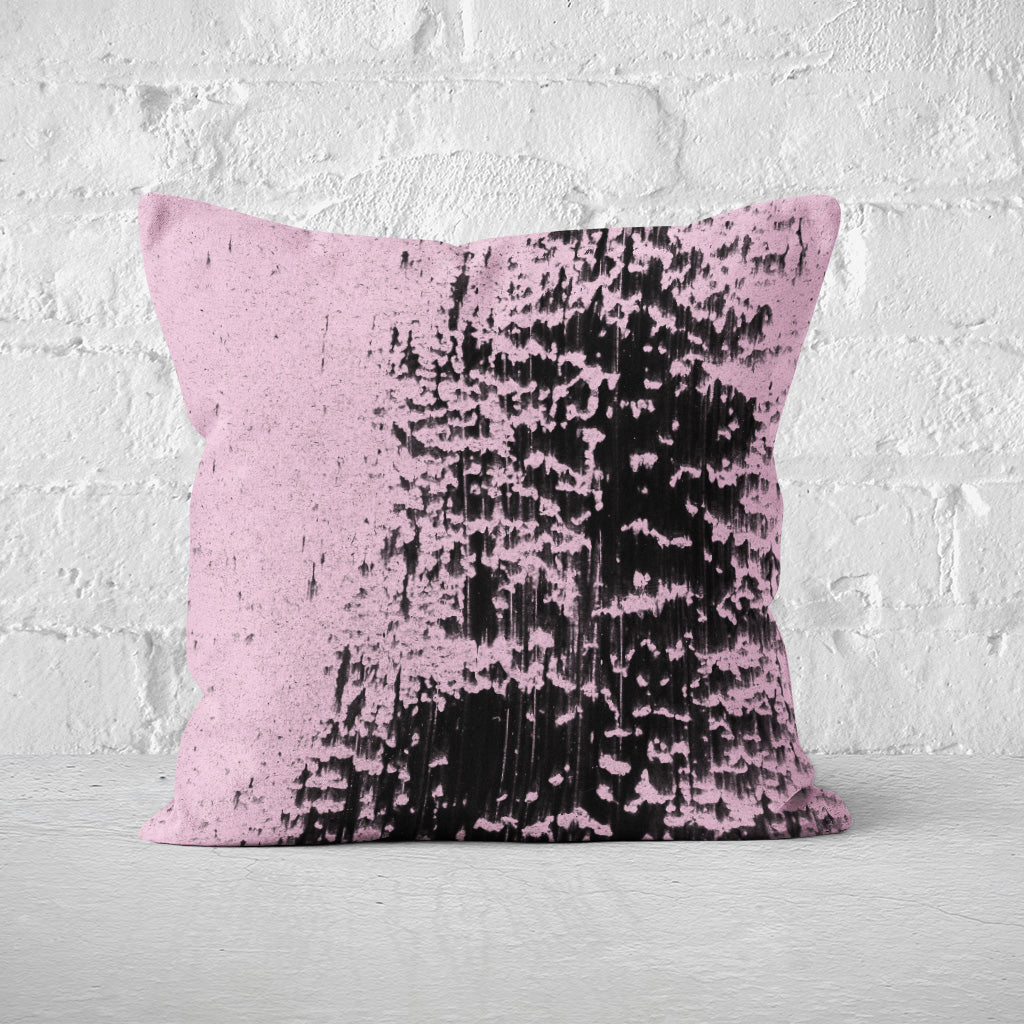 Pillow Cover Feature Art 'Tracks 1' - Light Pink - Cotton Twill