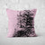 Pillow Cover Feature Art 'Tracks 1' - Light Pink - Cotton Twill
