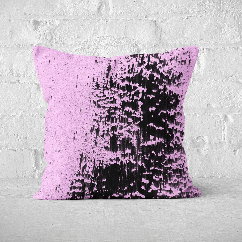 Pillow Cover Feature Art 'Tracks 1' - Pink - Cotton Twill