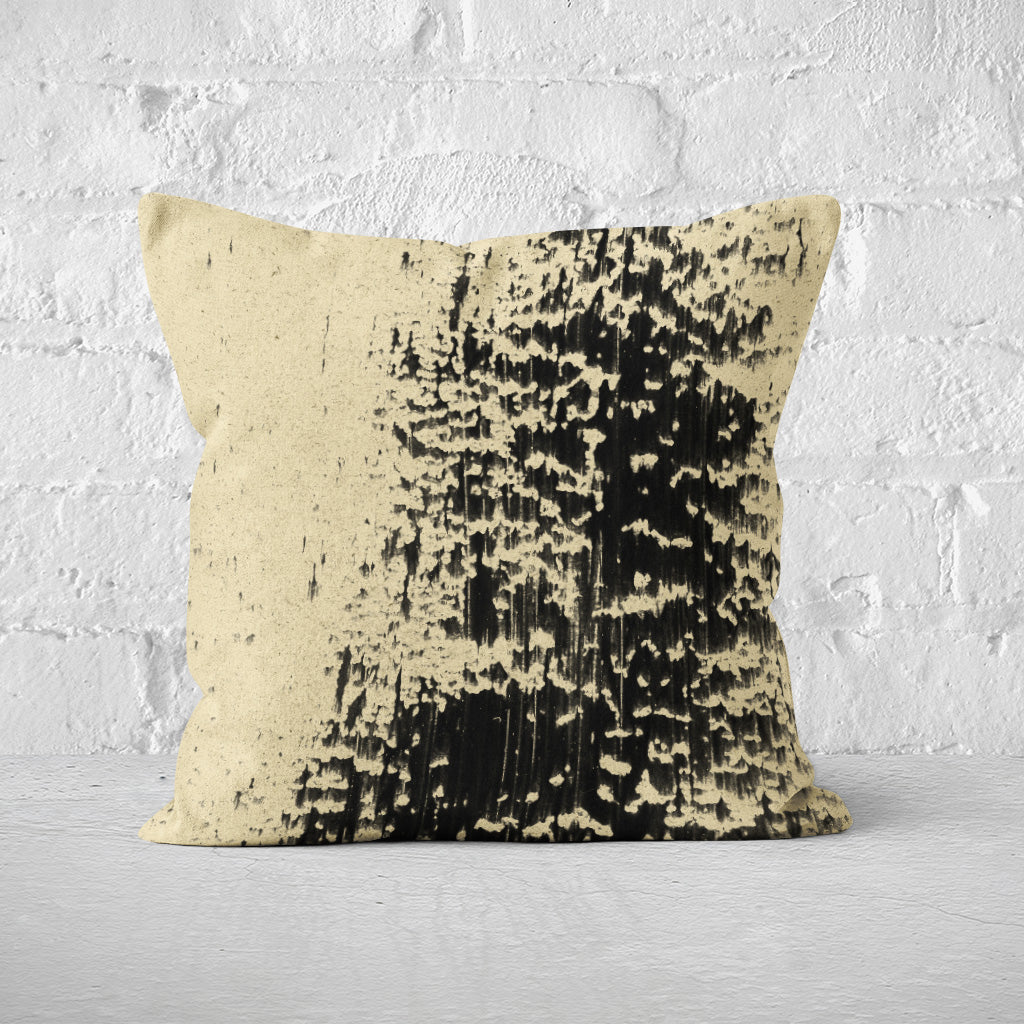 Pillow Cover Feature Art 'Tracks 1' - Tan - Cotton Twill