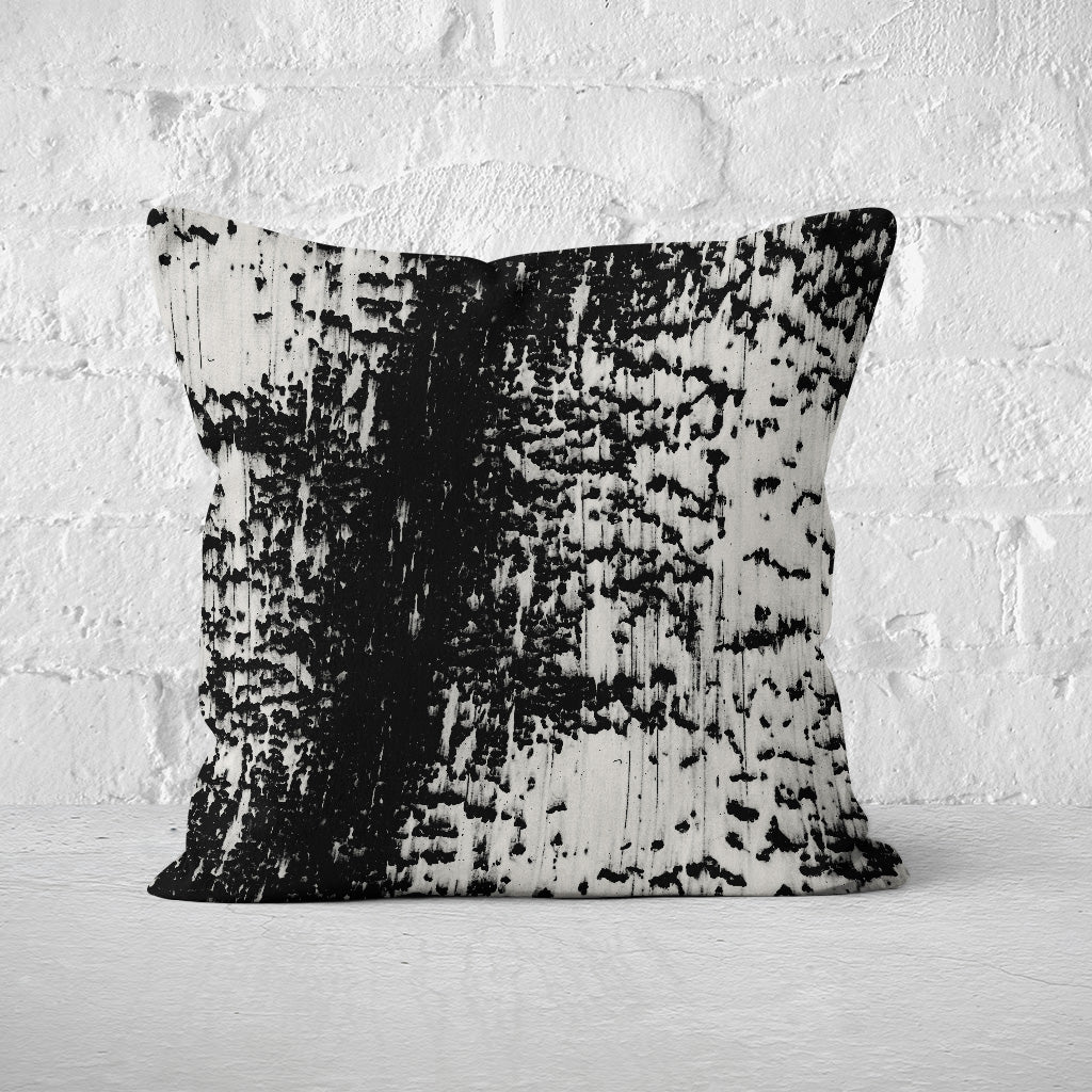Pillow Cover Feature Art 'Tracks 2' - Light Grey - Cotton Twill