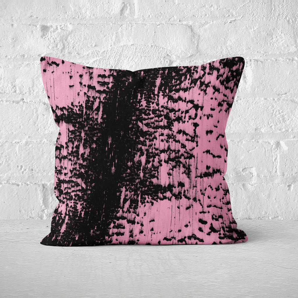 Pillow Cover Feature Art 'Tracks 2' - Pink - Cotton Twill