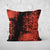 Pillow Cover Feature Art 'Tracks 2' - Red - Cotton Twill