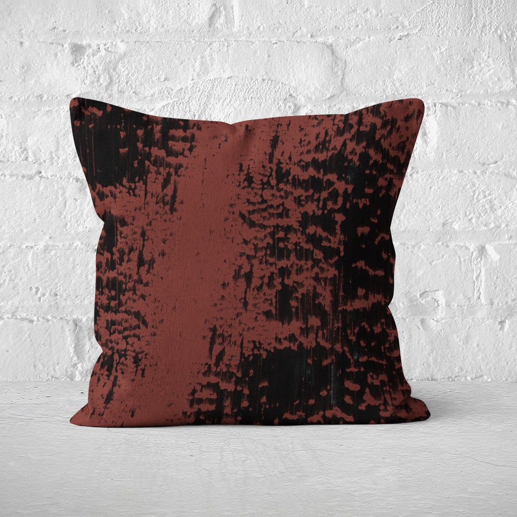 Pillow Cover Feature Art 'Tracks 3' - Brown - Cotton Twill