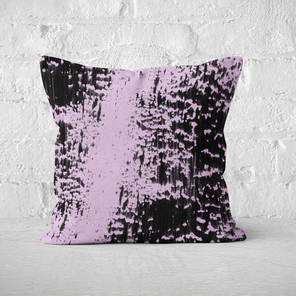 Pillow Cover Feature Art 'Tracks 3' - Lavender - Cotton Twill