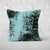 Pillow Cover Feature Art 'Tracks 3' - Teal - Cotton Twill