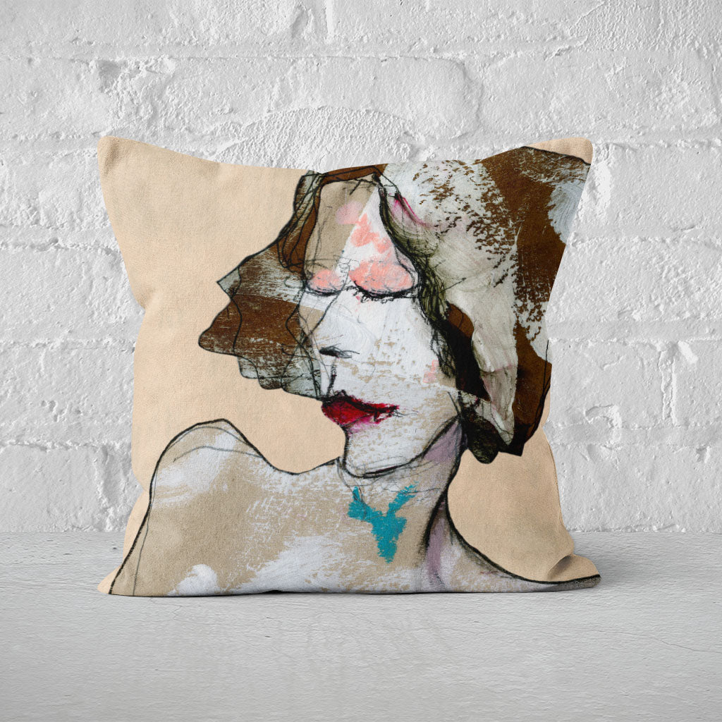 Cotton Twill Pillow Cover Art Portrait