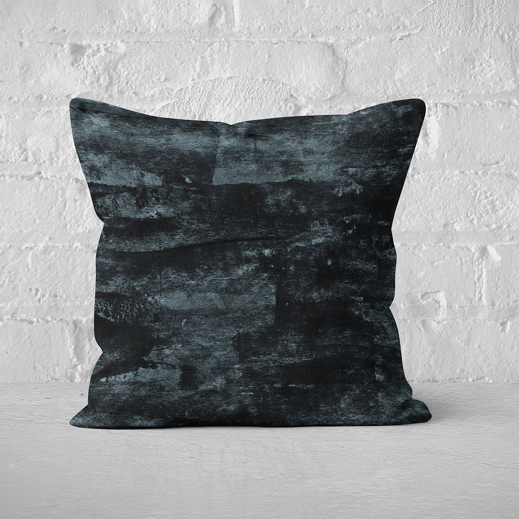 Pillow Cover Art Feature 'Satellite' - Black & Sky Yellow - Cotton Twill