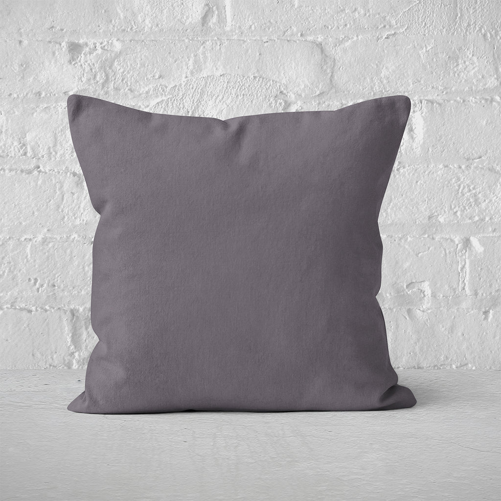 Pillow Cover Art Feature 'Solid' - Mid-Grey - Cotton Twill