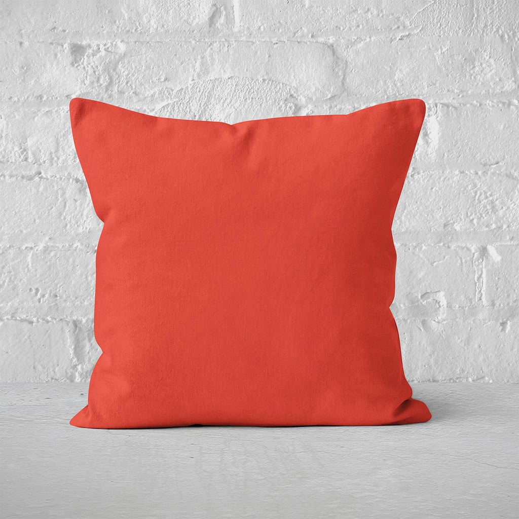 Pillow Cover Art Feature 'Solid' - Red - Cotton Twill