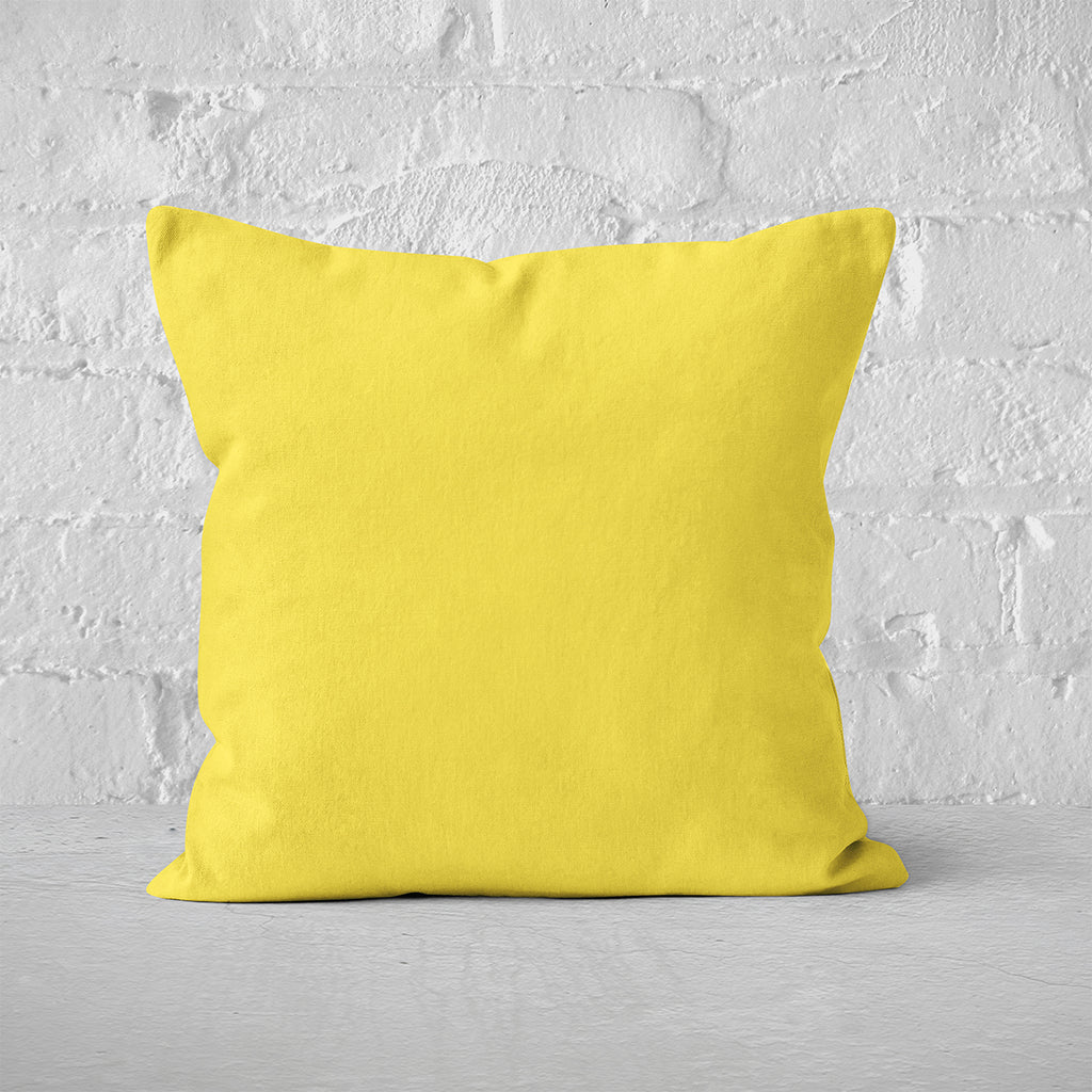 Pillow Cover Art Feature 'Solid' - Yellow - Cotton Twill