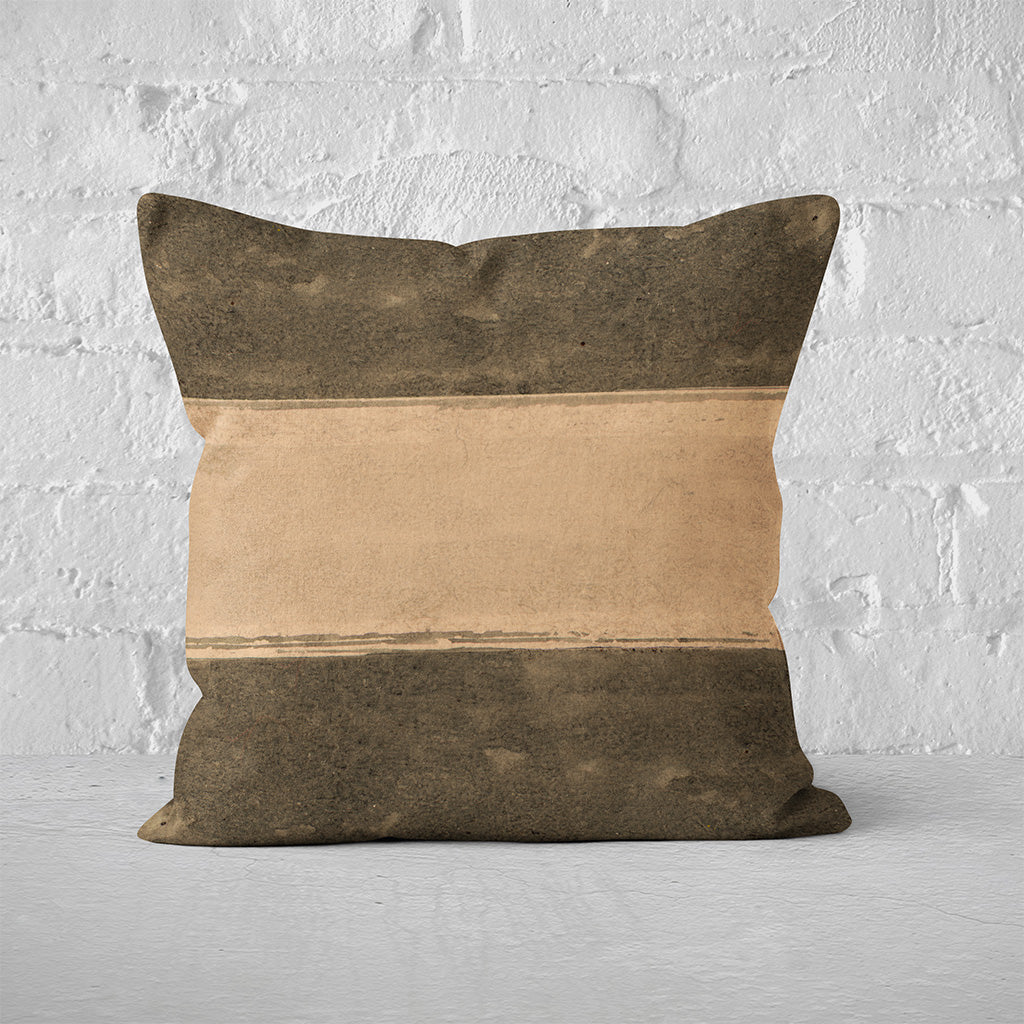 Pillow Cover Art Feature 'Horizon' - Dark Orange & Light Orange - Cotton Twill