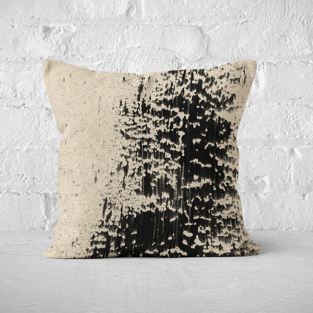 Pillow Cover Feature Art 'Tracks 1' - Bone - Cotton Twill