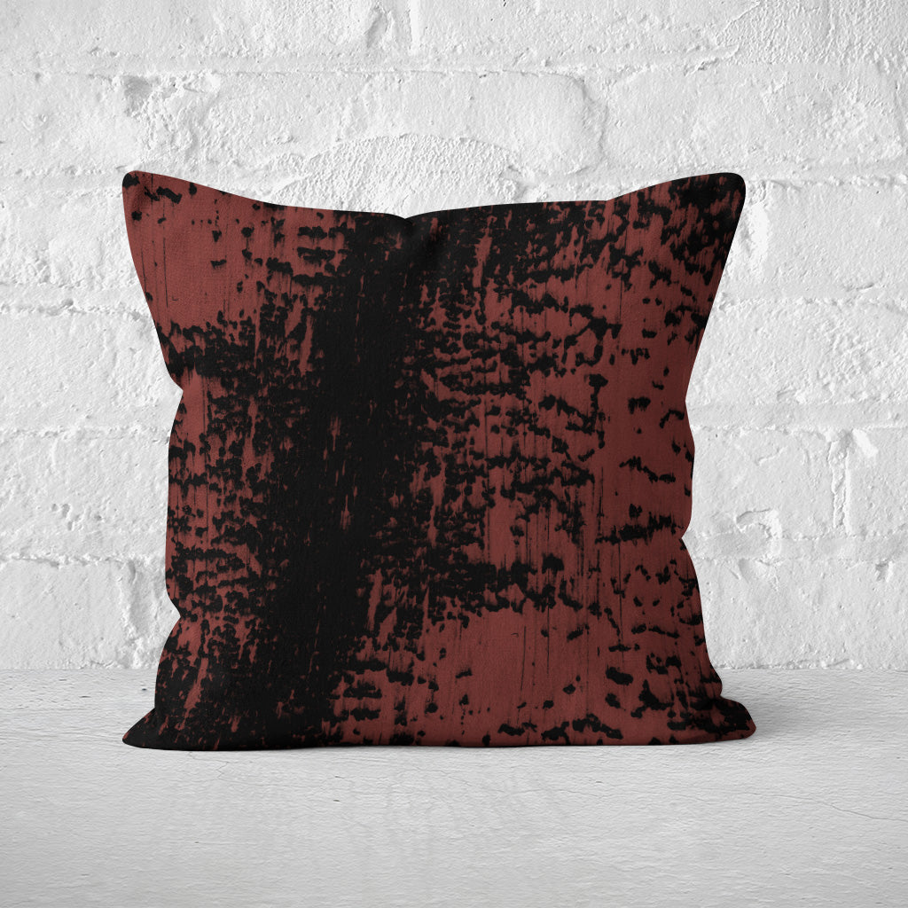 Pillow Cover Feature Art 'Tracks 2' - Brown - Cotton Twill