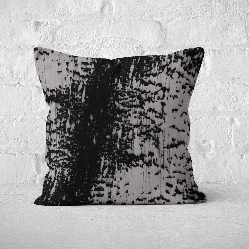 Pillow Cover Feature Art 'Tracks 2' - Mid Grey - Cotton Twill