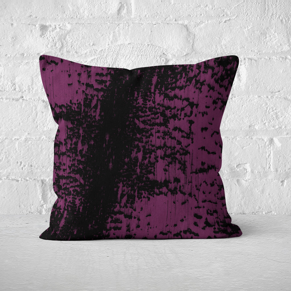 Pillow Cover Feature Art 'Tracks 2' - Purple - Cotton Twill